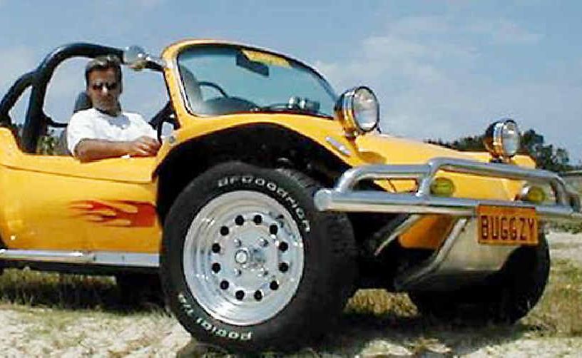 Mike Sharp has a spin in his self-built GS Limo Sportsman dune buggy. Mike Sharp has a spin in his self-built GS Limo Sportsman dune buggy.